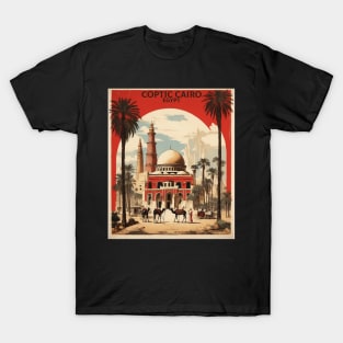 Coptic Cairo Egypt Vintage Poster Tourism T-Shirt